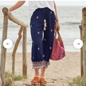 Sundance Niovi Cropped Embroidered Pants